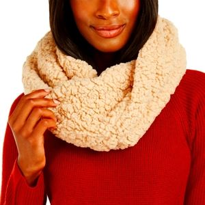 Inc - Faux-Sherpa Loop Scarf - Camel - One size
